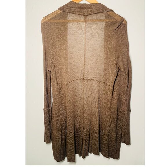 Kariss Women's Open Front Brown Cardigan Size M - Picture 2 of 4